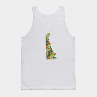 Delaware State Map Board Games Tank Top